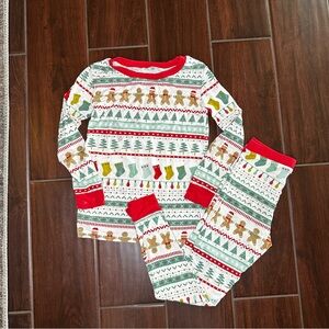 Little Sleepies Gingerbread Holiday Christmas Pajamas Kids Size 5/6